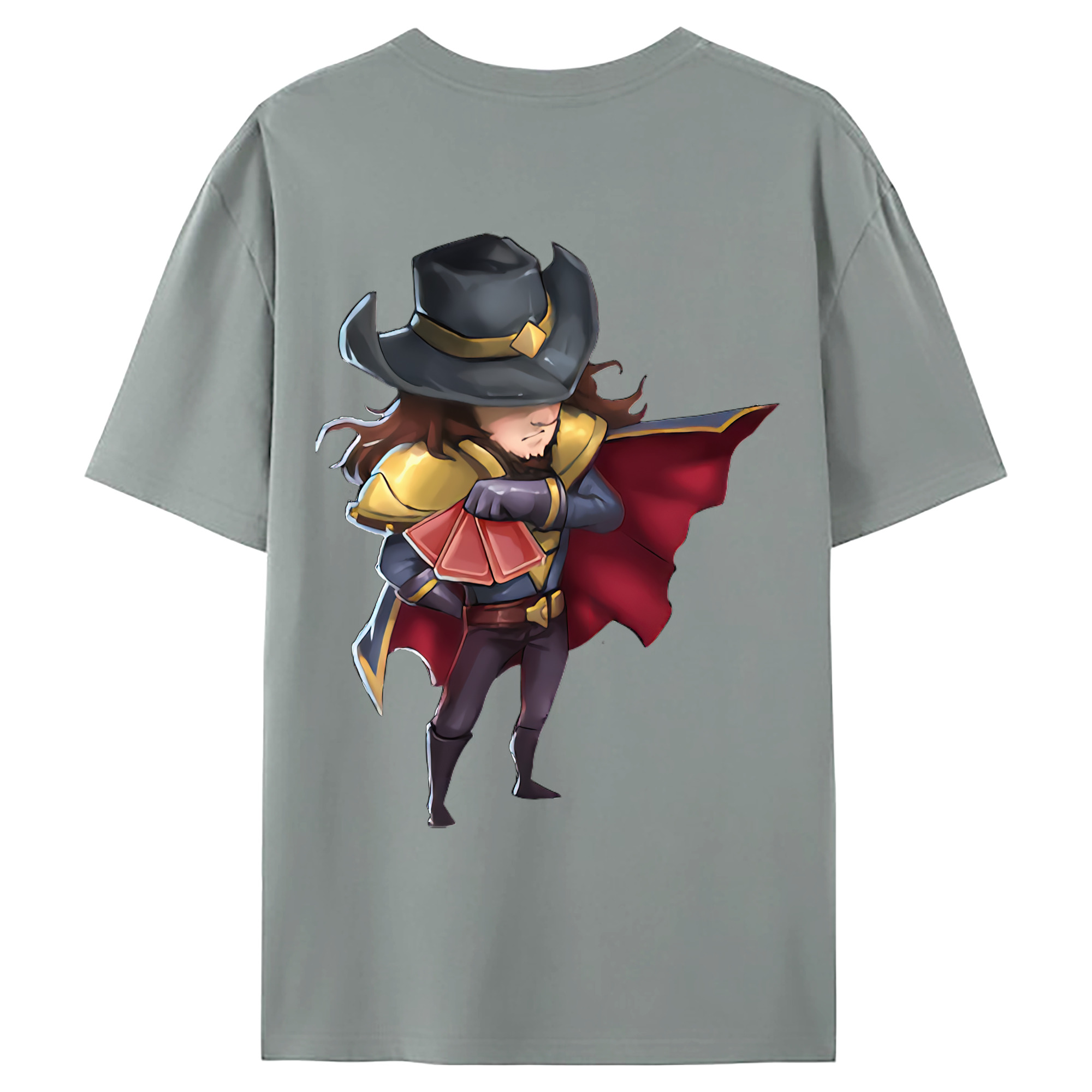 （画像用） リーグ・オブ・レジェンド League of Legends LOL 綿100％ メンズ半袖Tシャツ（バックプリント） 通気性